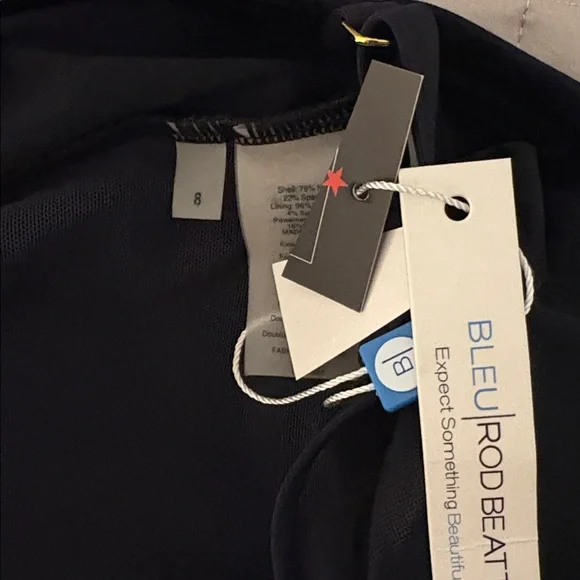 Bleu Rod Beattie Plunge Halter One Piece Swimsuit in Black SZ 8 NWT - Picture 4 of 4